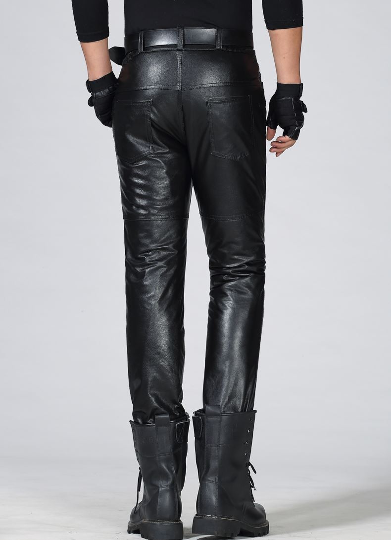 举翼王子加厚羊皮真皮皮裤男 男式秋冬防风保暖加棉真皮皮裤 摩托骑行