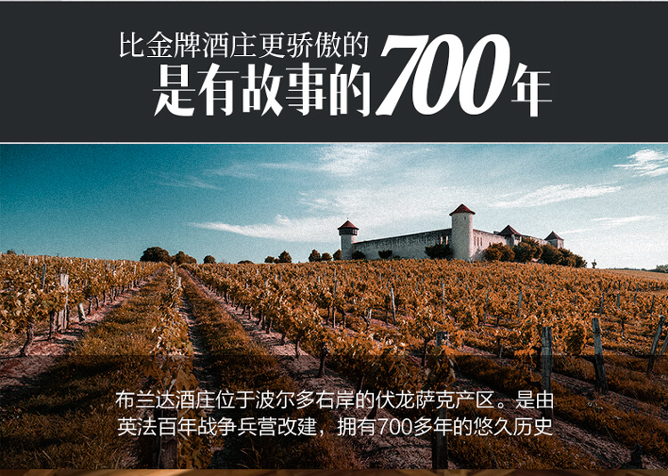 【拉蒙官方旗舰店】法国波尔多原瓶进口aoc 布兰达酒庄b标 干红葡萄酒