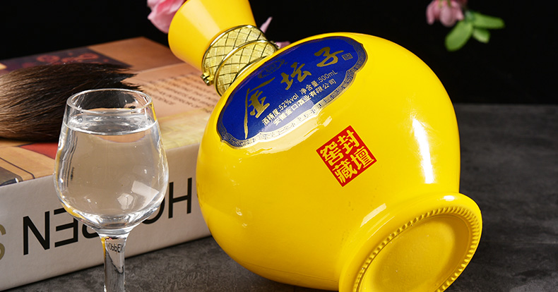 金坛子jintanzi古井原浆封坛窖藏52度500ml6瓶装国产酒安徽名酒浓香型