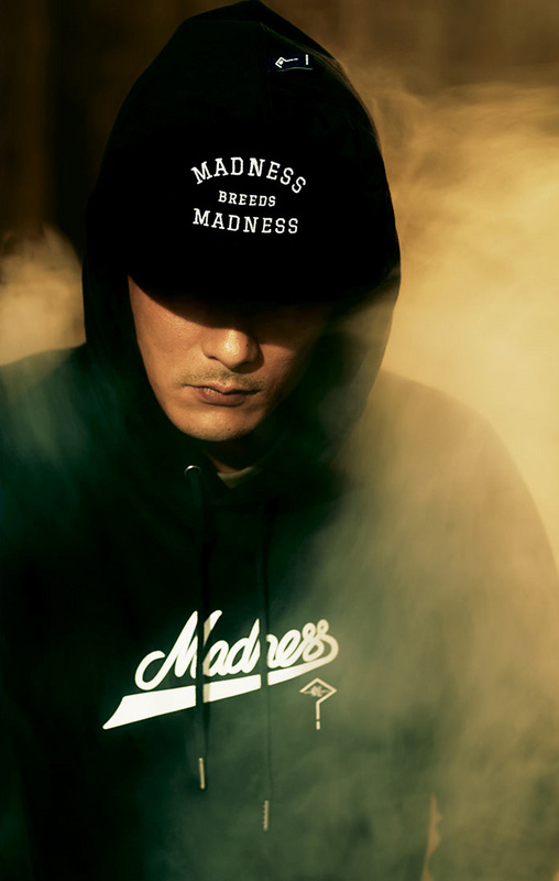 madmdnsnessmdns余文乐mdnsmadness连帽套头绒衫卫衣男情侣款懒人外套