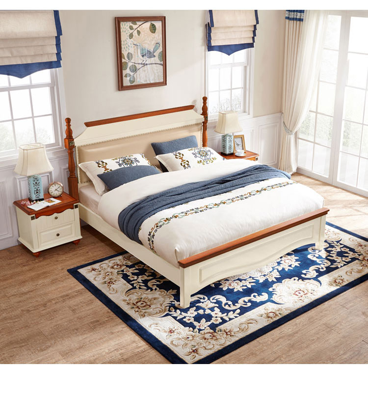 售罄林氏木业美式乡村实木脚18米双人床主卧简约15m成人床组合lsn7a