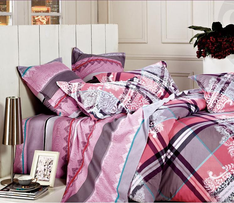 毕加索picasso 家纺 欧普风尚全棉磨毛印花四件套 浪漫多姿 红色 2.