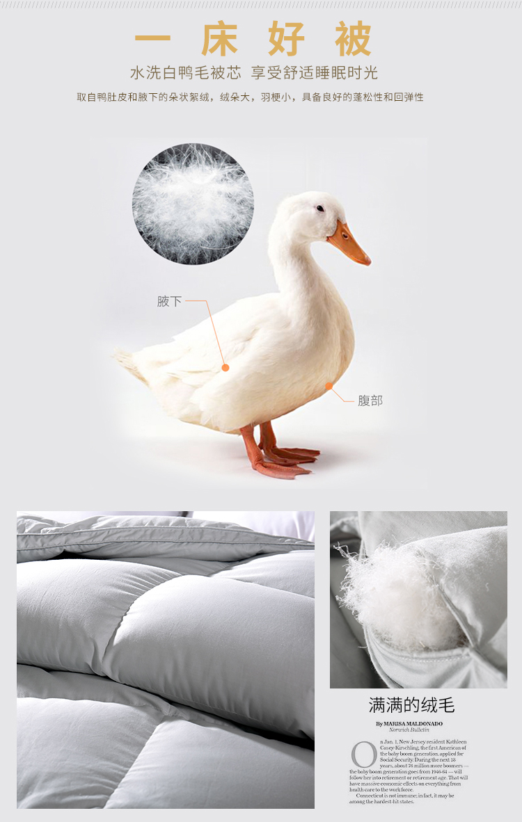 凯诗风尚家纺charson伯爵系列鸭毛被被子青绿色200230cm绗缝双人被