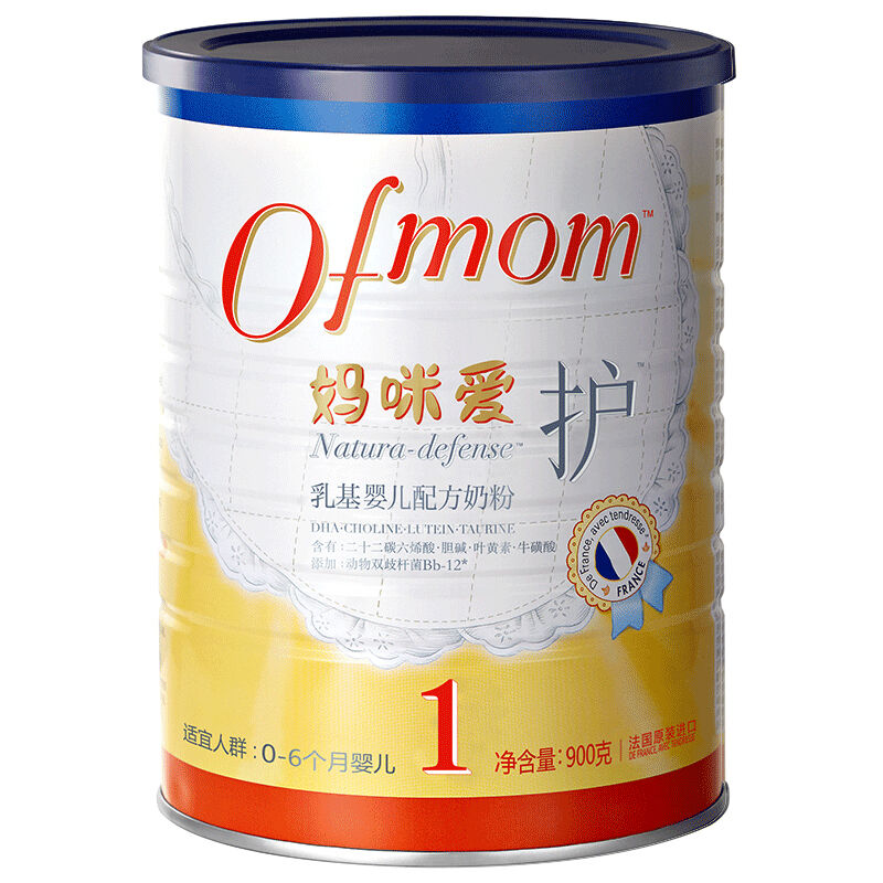 妈咪爱(ofmom)护系列 乳基婴幼儿配方奶粉 1段900克