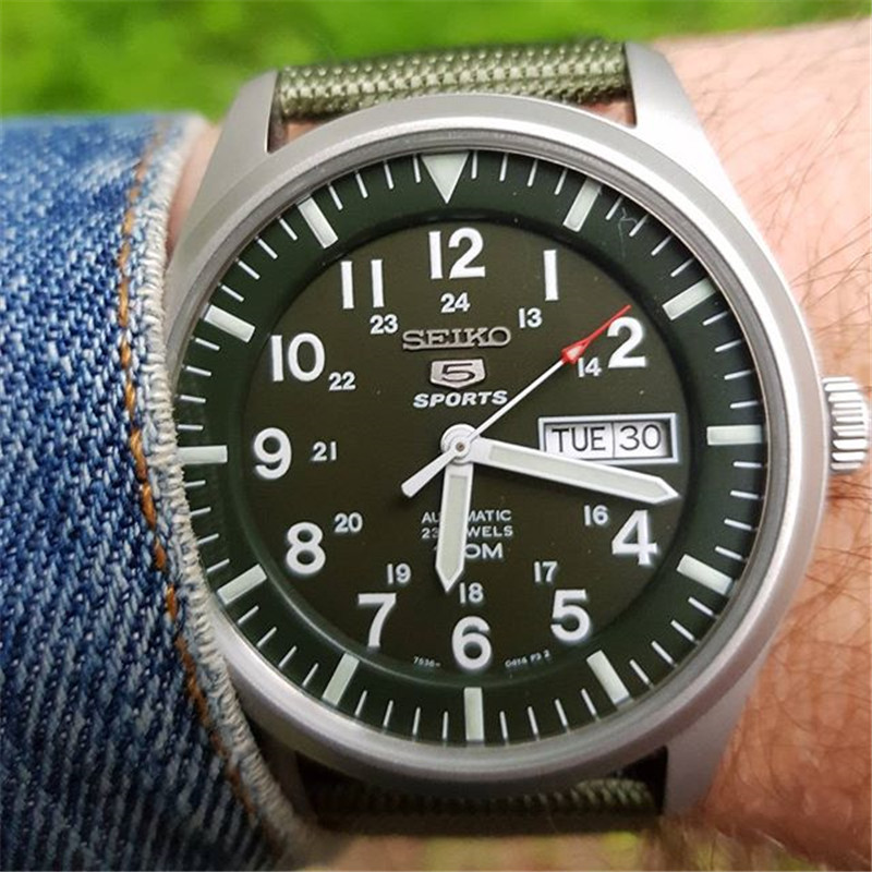 seiko精工snzg13美国直邮5号光明战将机械男防水手表snzg09