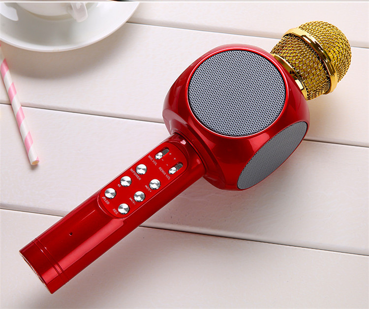 hige新款无线蓝牙手机麦克风全民k歌usb麦克风内置高清喇叭手感舒适高
