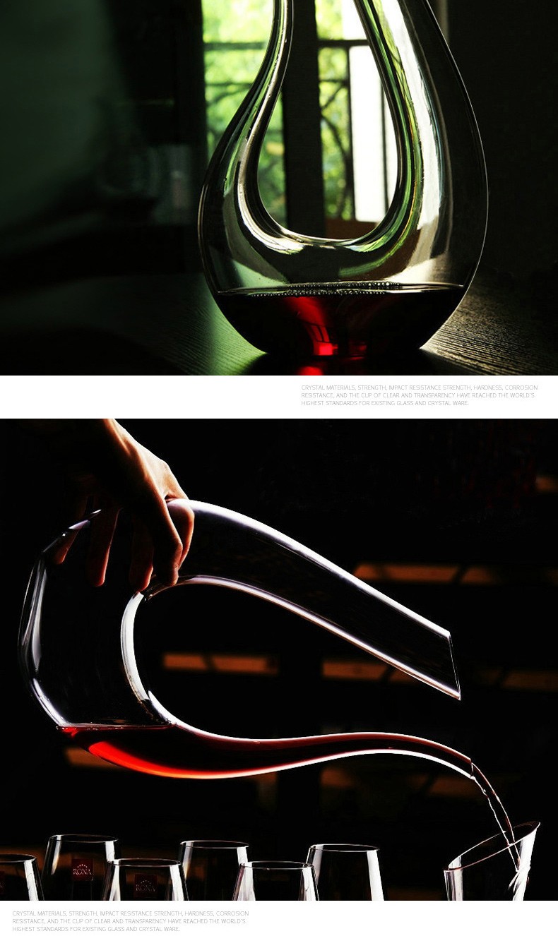 鼎亨家用无铅水晶玻璃红酒快速醒酒器葡萄酒分酒器倒酒器创意酒具