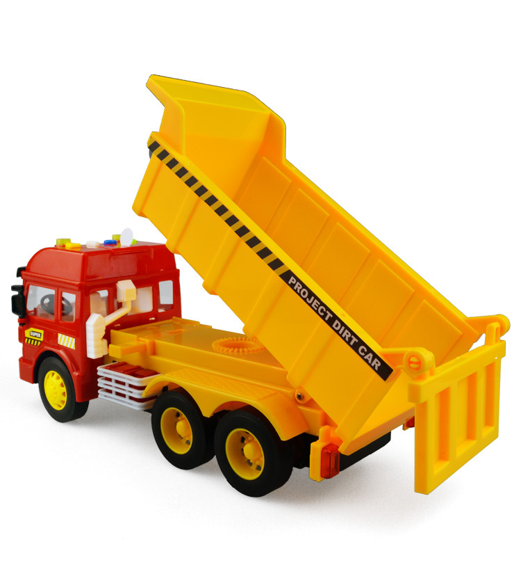 2885会讲故事的工程泥土车 中号惯性翻斗车 男孩模型玩具 儿童玩具