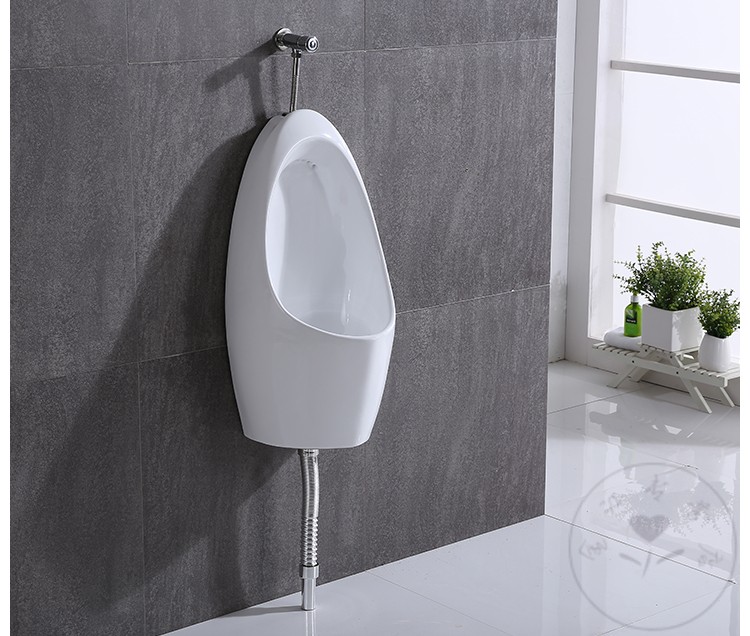 挂墙式智能自动感应小便斗男士壁挂式小便池家用陶瓷小便器尿斗都市