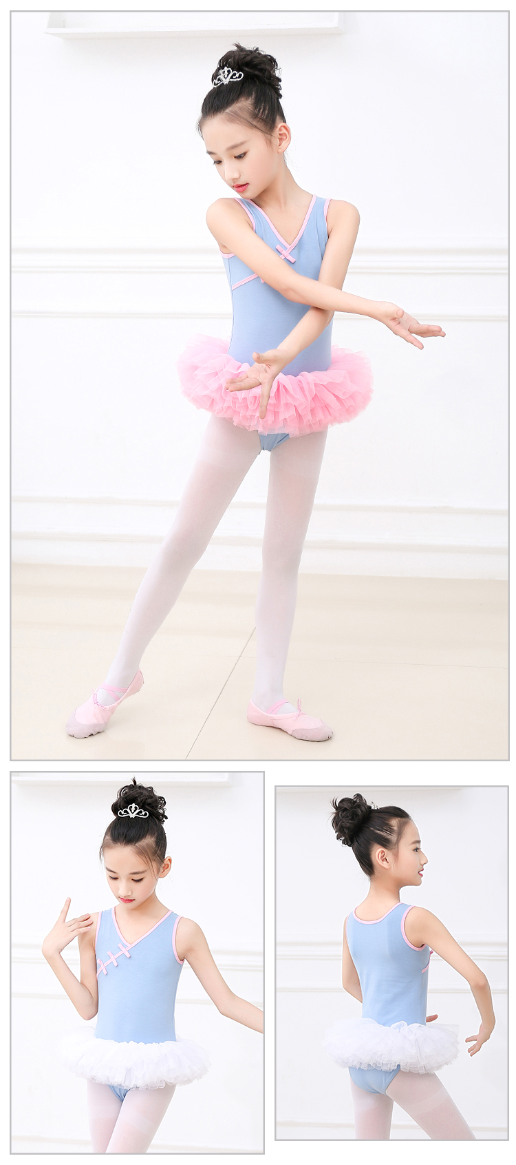 儿童舞蹈服夏季无袖中式复古民国风女童民舞体操服连体服儿童服