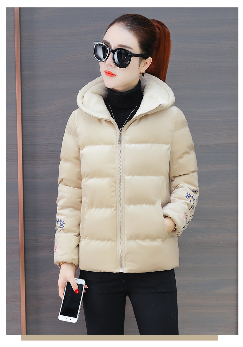 小样传奇短款棉衣女士2018新款仿羊羔服仿羽绒棉服外套潮冬季仿金丝绒