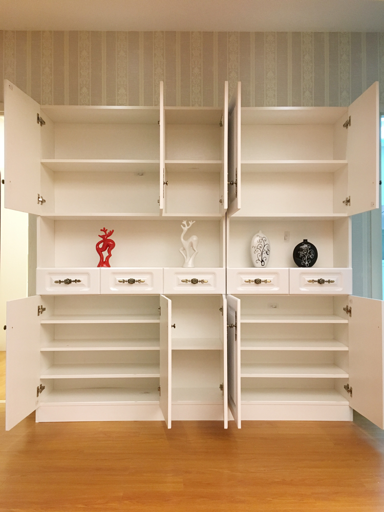 实木生态板鞋柜大容量欧式收纳柜阳台储物简约现代玄关厅柜