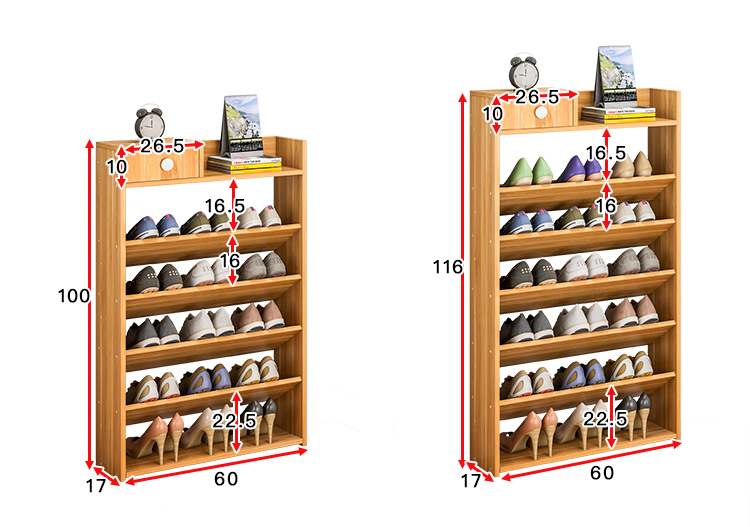 超窄简易鞋架斜插式鞋柜超薄17cm宽小型迷你省空间经济型小号