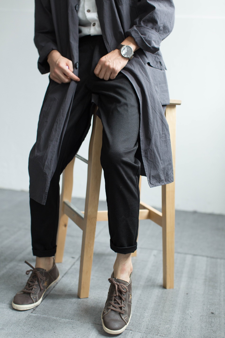 新款式一条伟大的裤子铃兰之巅修身休闲裤男小脚裤子韩版潮长裤定制款