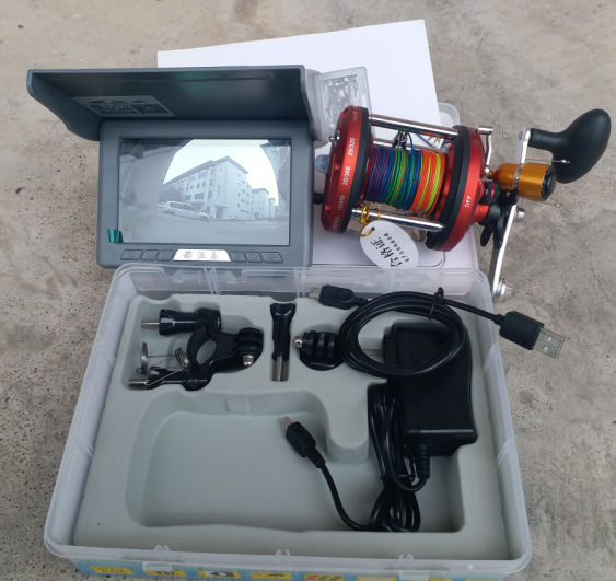 可视探鱼器带鼓轮高清套装线长30米电子鱼竿锚鱼视频钓鱼厂家销