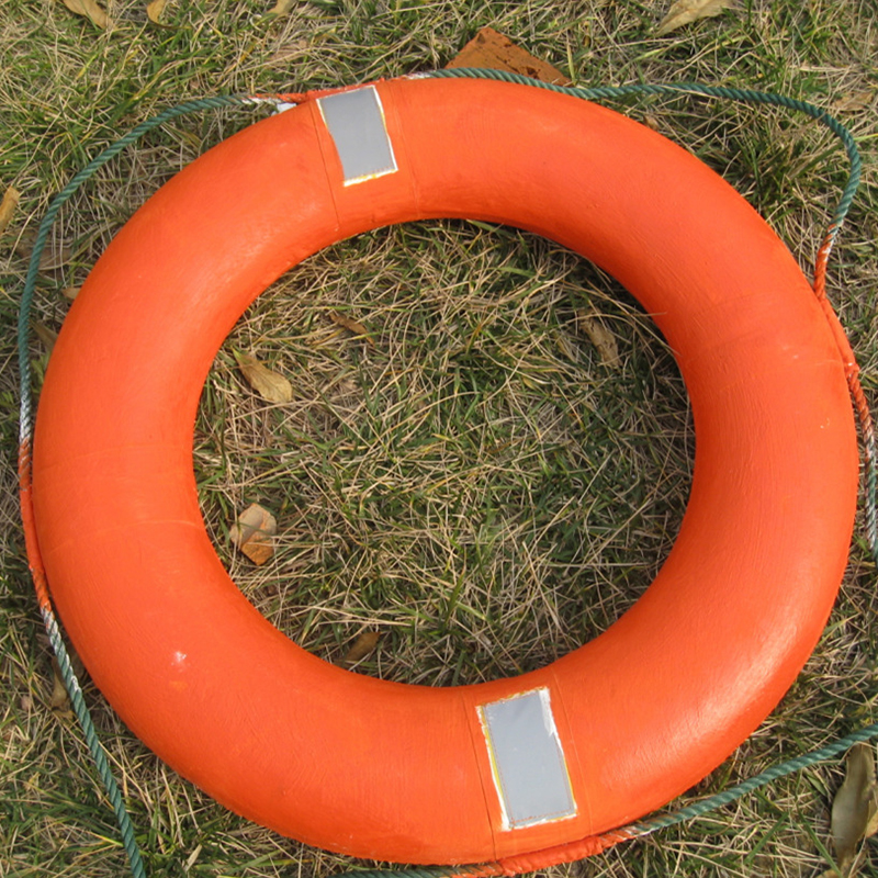 规格两个船用橘色泡沫实心水库泳池防汛救生圈