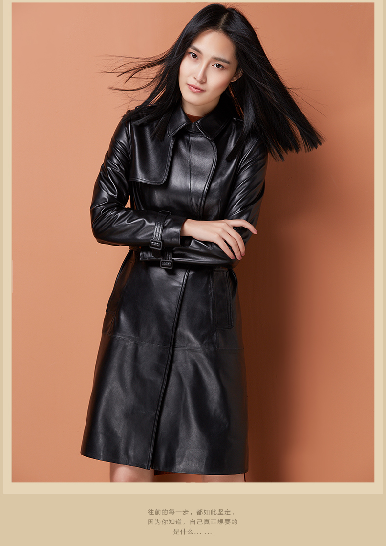 憨厚皇后(hanhouqueen)女士皮衣 憨厚皇后 真皮皮衣女长款冬季新款