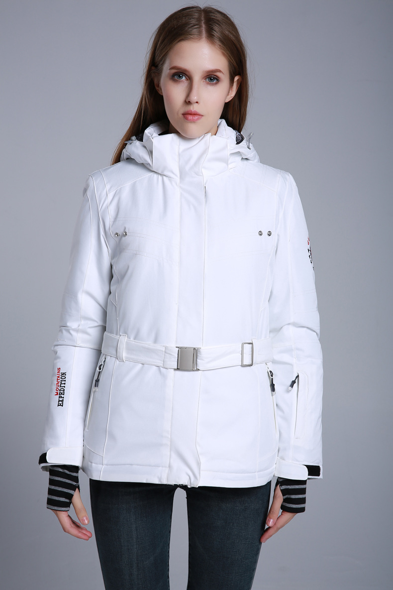 运动户外滑雪服登山服冲锋衣防水防寒透气加厚女士时尚棉衣