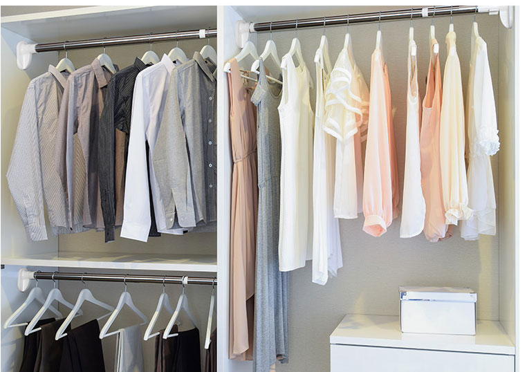 生活日用浴室用品简约现代晾衣杆伸缩杆免打孔窗帘杆衣柜撑杆浴帘杆直