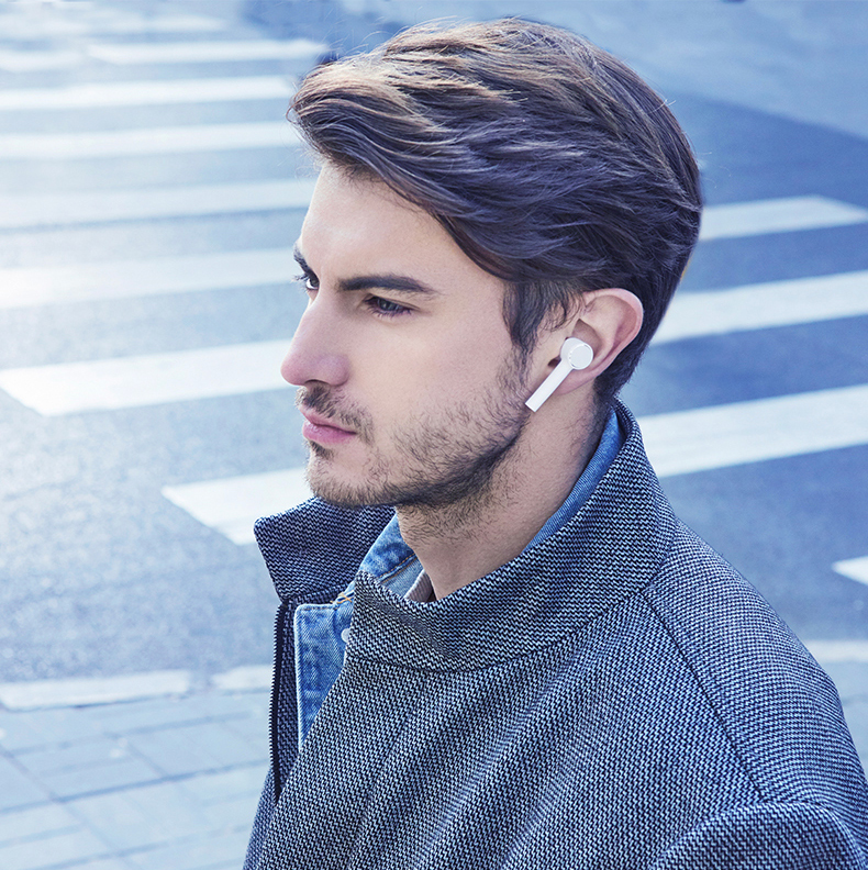 小米mi蓝牙耳机air真无线入耳式降噪耳机轻巧便携白色twsej01jy