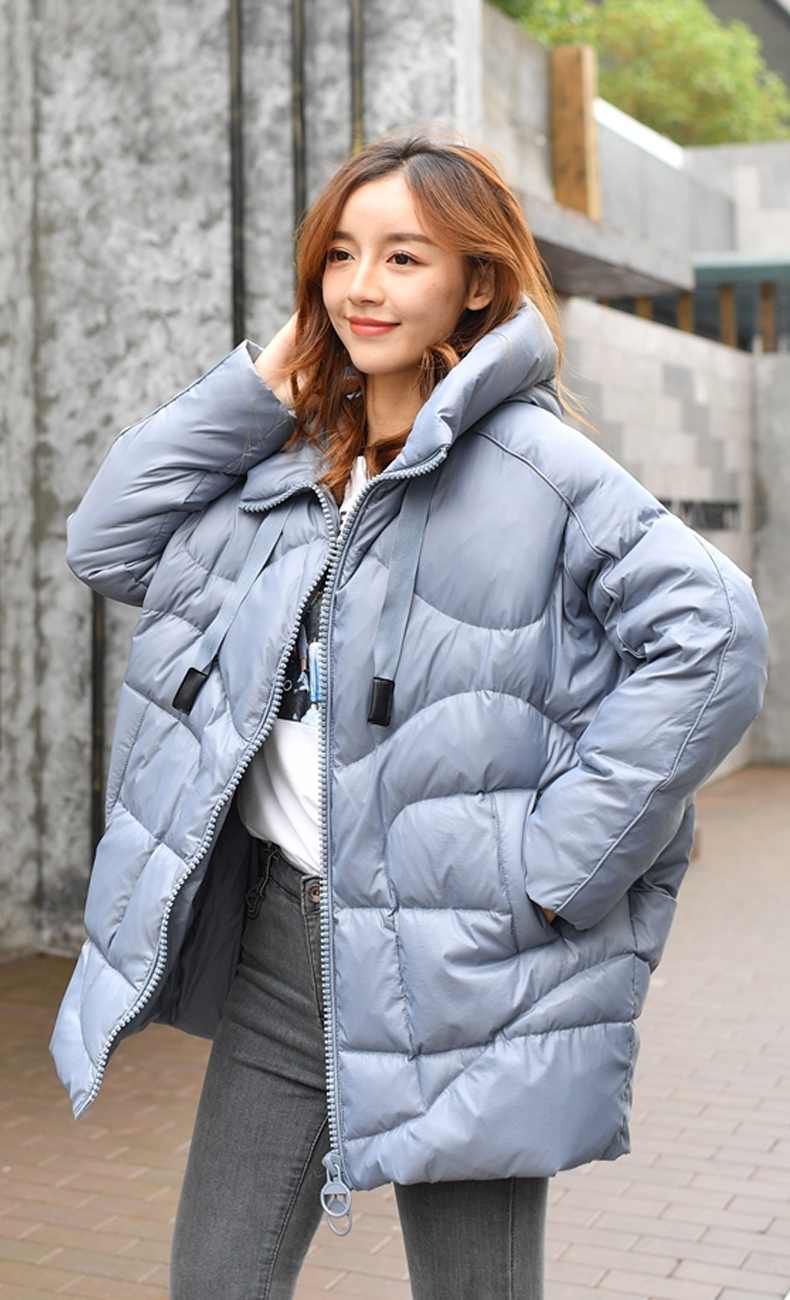 璞束porlsuu羽绒服女中长款加厚2018新款韩版时尚潮冬季白鸭绒宽松冬