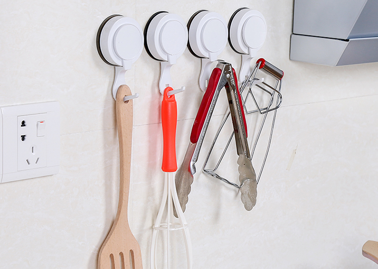 开馨宝家庭整理用具 厨房挂钩无痕钩子吸盘挂钩免打孔多功能挂钩浴室