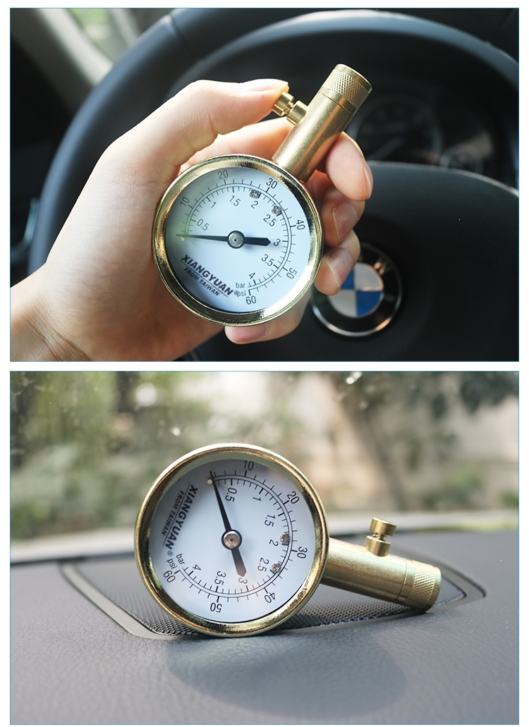高精度汽车胎压表胎压计金属机械式轮胎气压表数显胎压监测器经典胎压