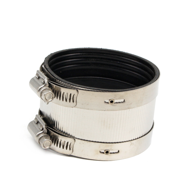 201不锈钢管束带橡胶圈排水管卡箍抱箍4寸dn1102条卡箍201材质