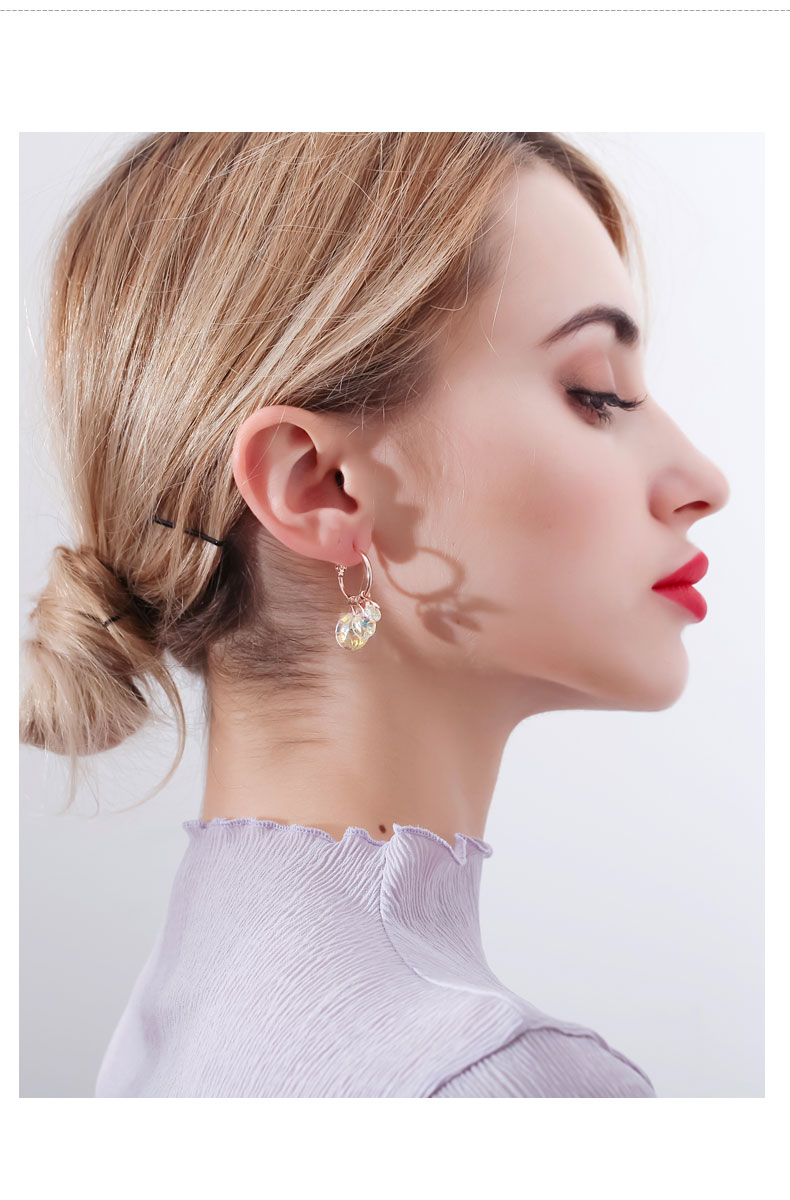 茗琳minglin采用施华洛世奇元素水晶梦之蓝耳环女士气质日韩个性长款