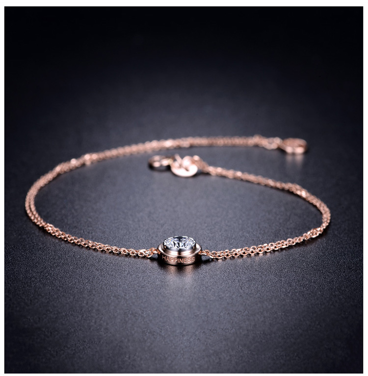 佐卡伊zocai 18k金手链 钻石女款新品手饰时光里的爱正品珠宝