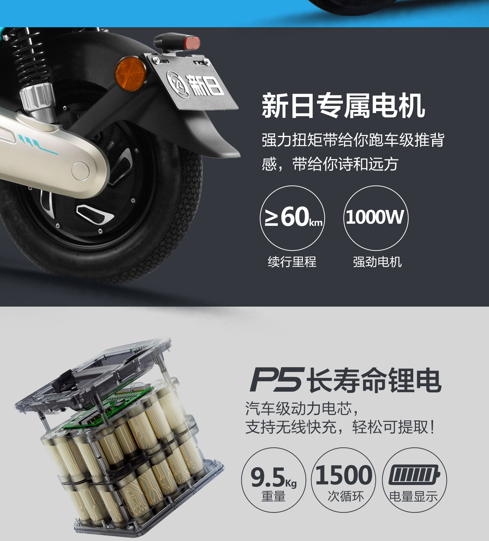 新日sunra电动车电动摩托车r3高端代步踏板车60v锂电池电瓶车代步车