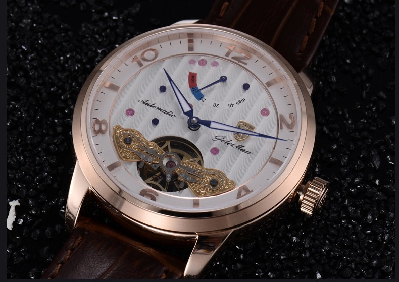 格雷曼geleiman瑞士手表 全自动机械表 男士手表 能量显示男表品牌