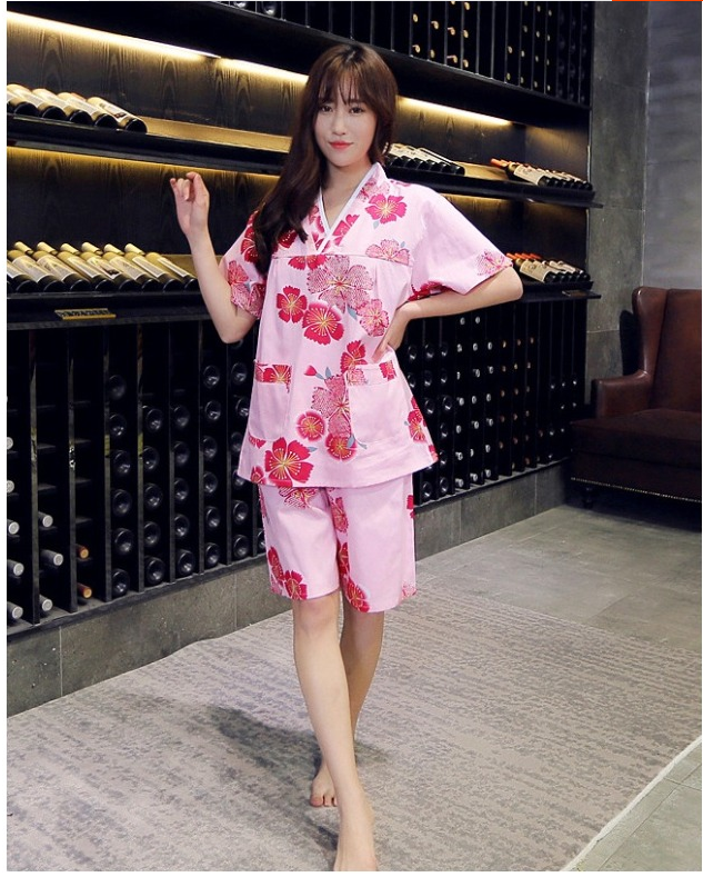 日式汗蒸服男女情侣浴服浴衣按摩桑拿服