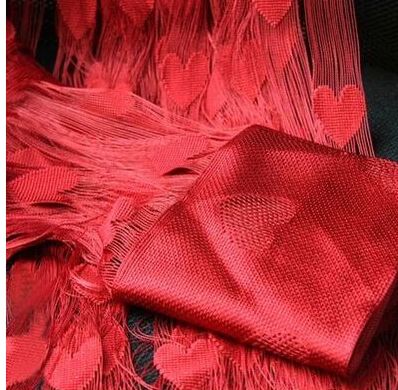 田园帘窗帘线帘桃心装饰爱心隔断珠帘新房装饰线帘纱帘挂帘流苏