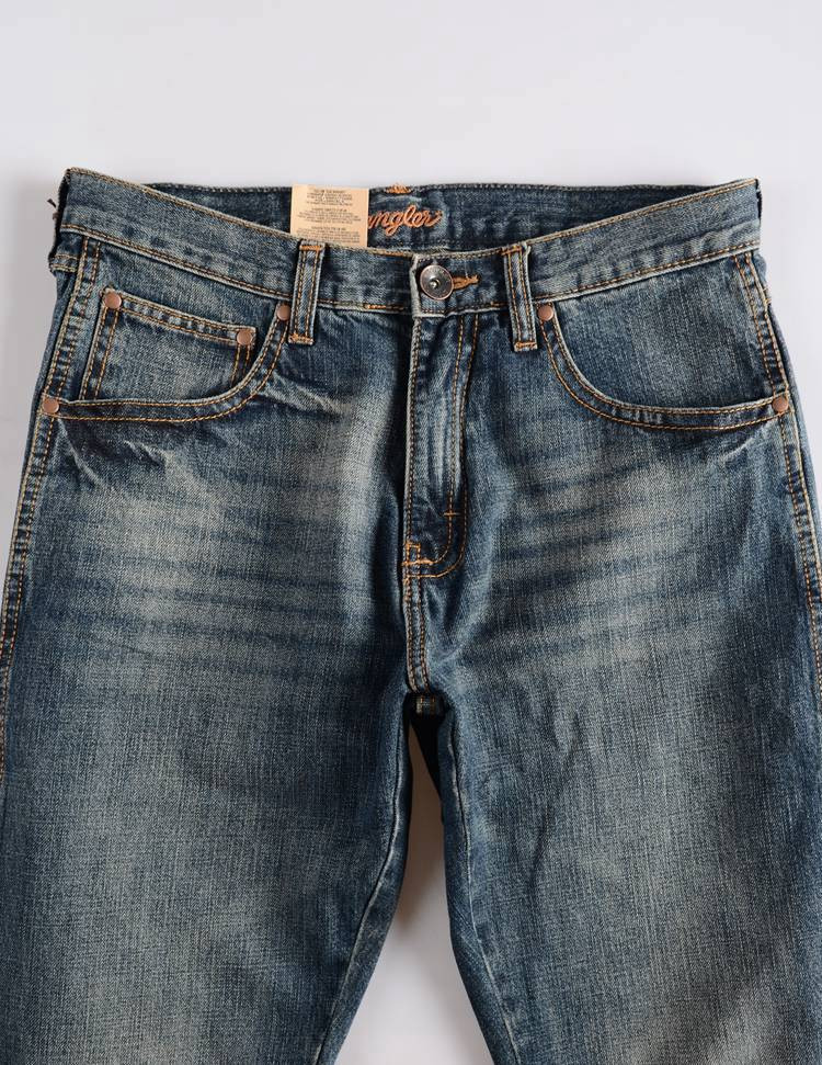 跨境美国专柜wrangler威格浅色百搭洗水直筒牛仔男士牛仔裤长裤四季款