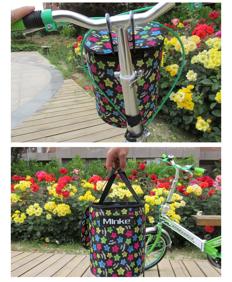 帆布车筐带盖无盖车篮子前后折叠自行车篓挂篮车篓子垫板