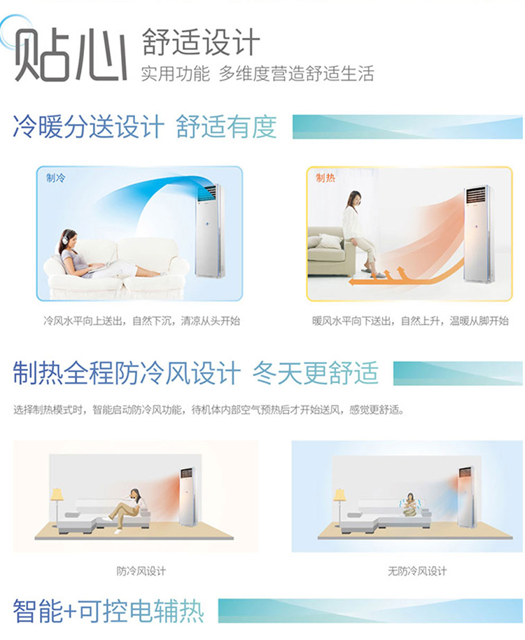 格力(GREE) T爽立式家用节能空调柜机3匹变频