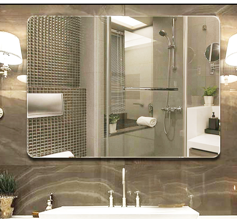 新款简约圆角高清浴室镜壁挂卫浴镜洗手间镜子卫生间镜子