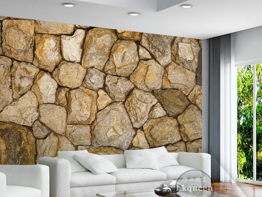 复古怀旧壁纸3d仿真石块文化石墙纸石头砖纹个性工程咖啡餐厅壹德壹