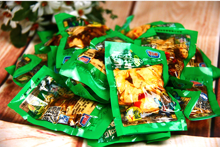 【99-50】涨停板香菇豆干泡椒味500g 散装小袋装 辣条豆腐干 麻辣零食