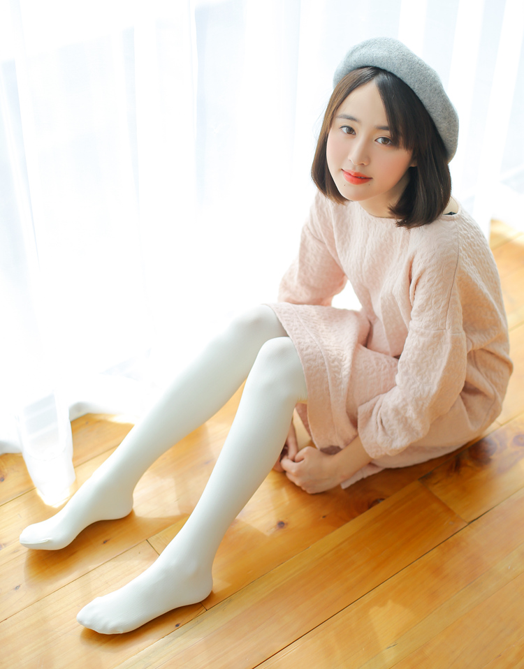 新款式春秋中厚款打底袜380d显瘦连裤袜美腿袜灰白色连脚踩脚袜定制款