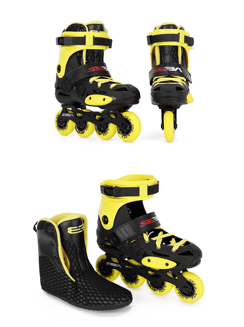 米高sebaeb成人轮滑鞋溜冰鞋成年男女平花鞋直排轮旱冰鞋