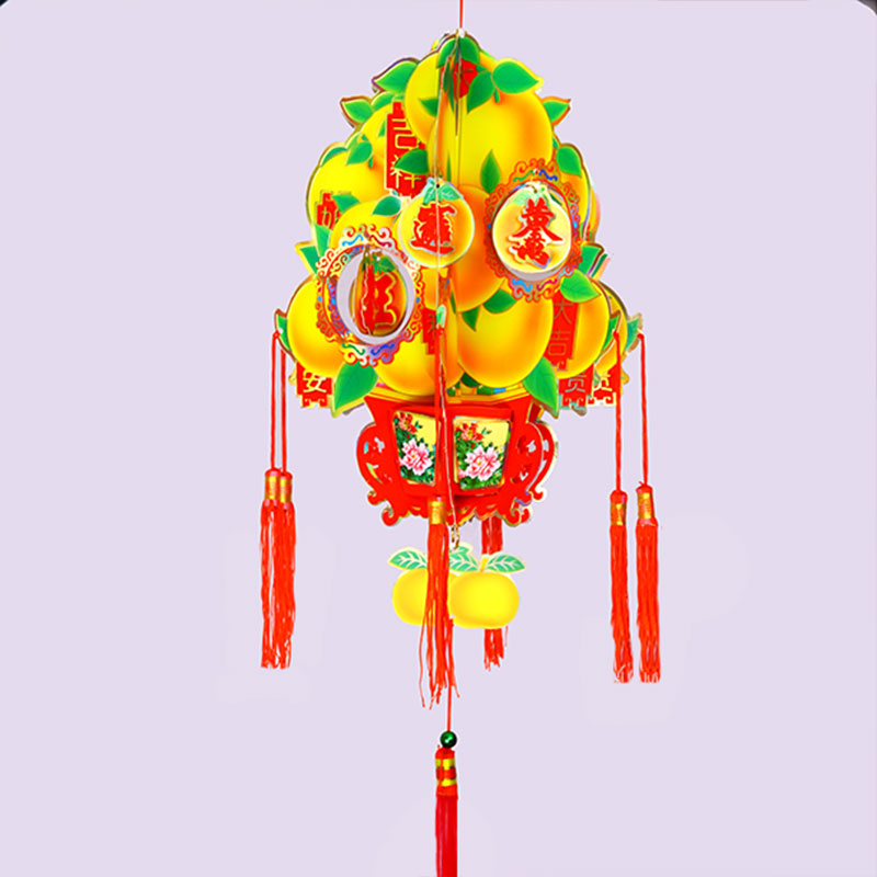 春节大红福字龙凤宫灯纸灯笼立体拼装新年中国风精美喜庆装饰用品
