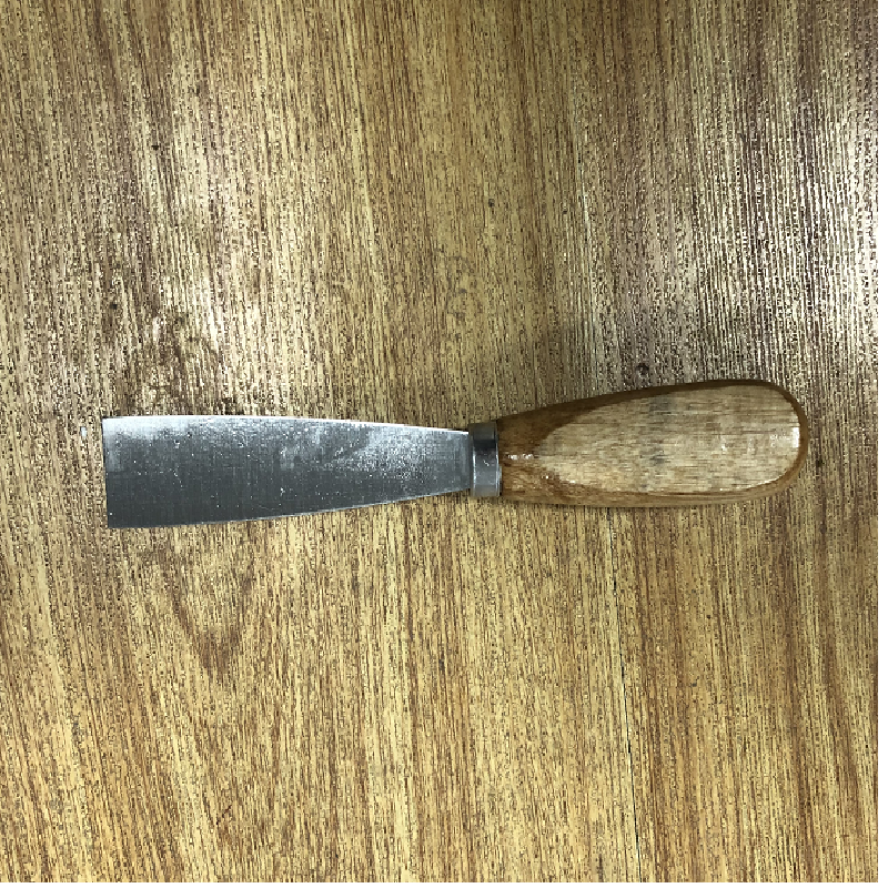 at加厚油灰刀木柄腻子刀清洁铲刀刮刀粉墙小铲刀铁质宽65mm
