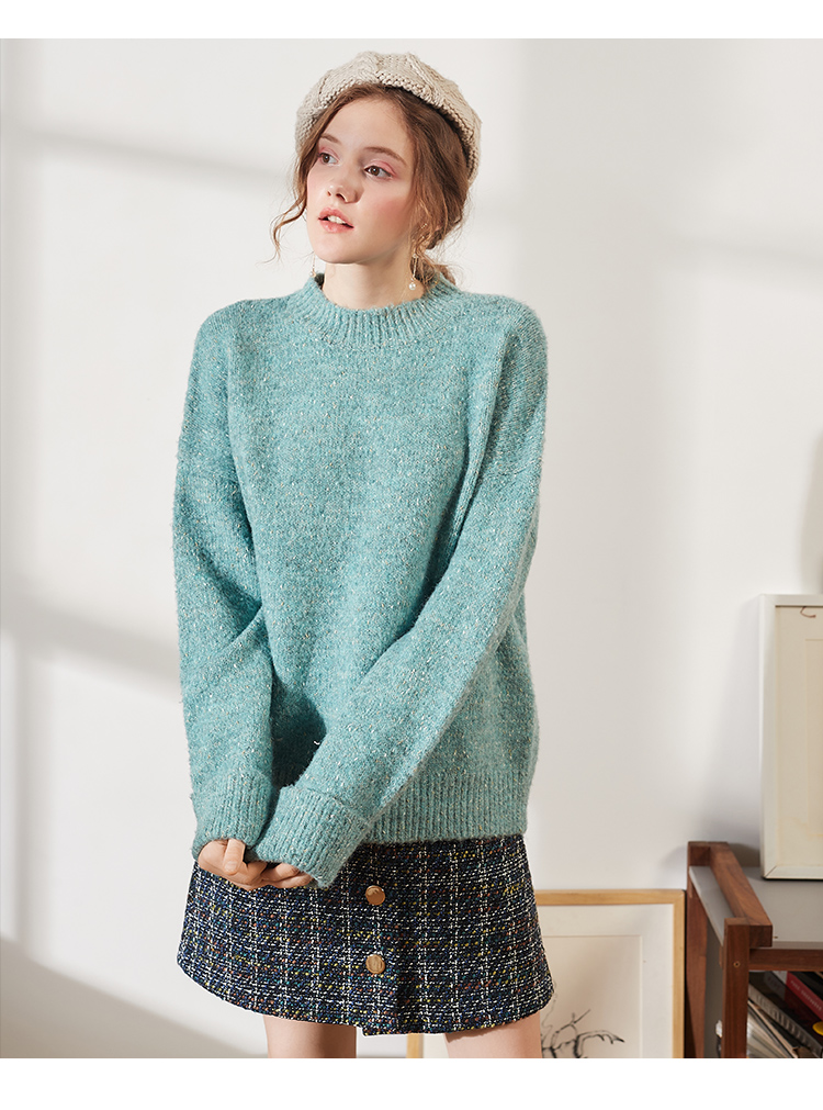 拉夏贝尔bs2018年秋冬新款套头毛衣 拉夏贝尔(la chapelle)女士针织