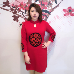 新款式大码女装中长款呢子外套女上衣胖mm2021秋冬新款唐装女加肥加大