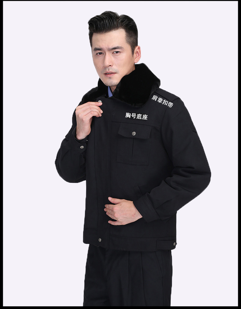 警察冬季执勤大衣图片