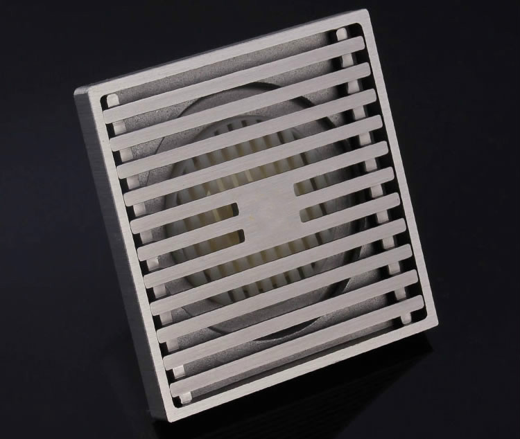 地漏移位淋浴区地漏全铜亚银拉丝面40下水管用波迷娜bomina ltk40-10