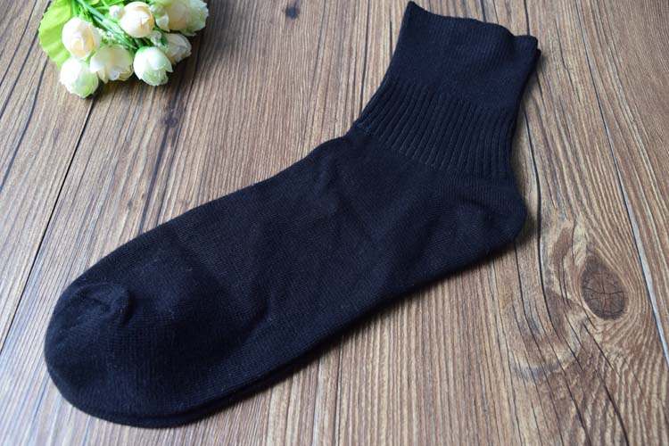 加大码松口爸爸袜中筒男士宽口纯棉袜秋冬季棉大号老人袜子