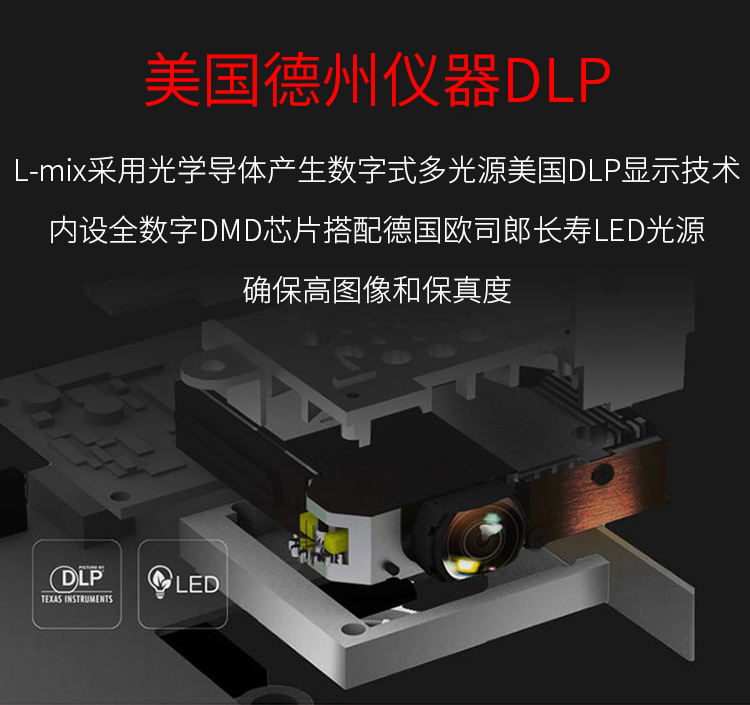 乐曼lmixp12微型投影仪黑色移动迷你19201080分辨率50流明移动便携
